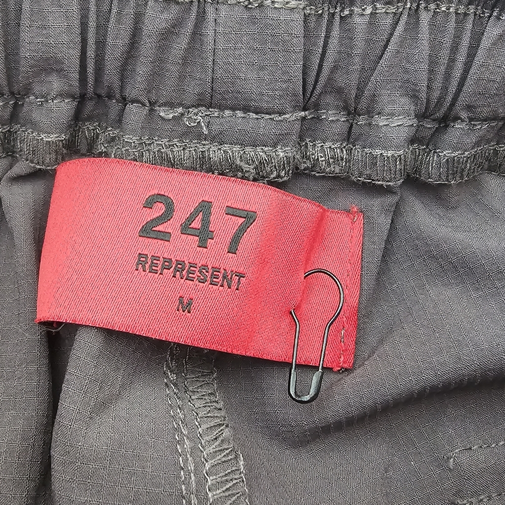Represent Cargo Pants Gray Tactical Streetwear Drawstring Size M